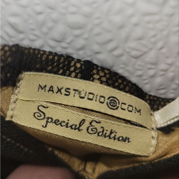 Vtg Max Studio Special Edition Whimsigoth Black Mesh Overlay Nude Dress Sz M - Picture 4 of 10